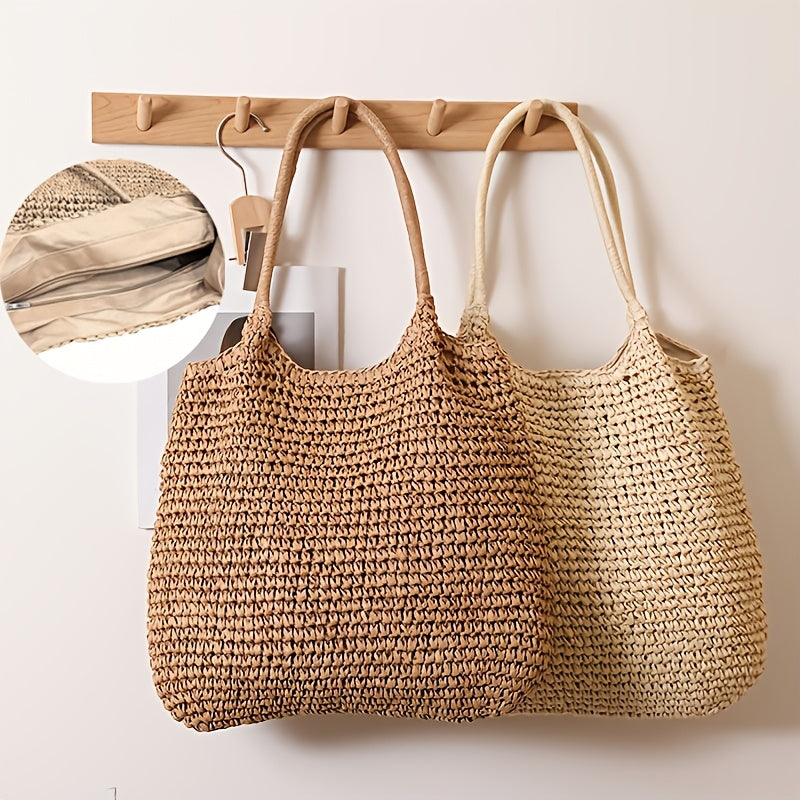 Natalina Bolso Bandolera de Paja - Detalle