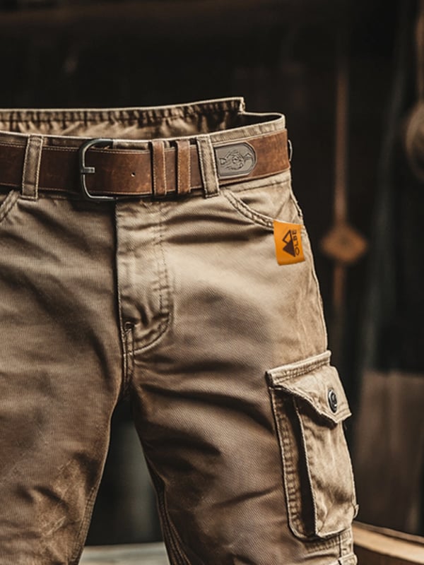 Cazel | Shorts cargo retro con bolsillos múltiples