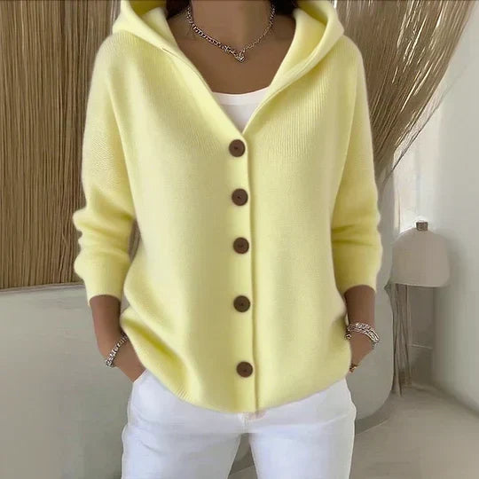 ROBERTA | CARDIGAN IN MAGLIA CON CAPPUCCIO