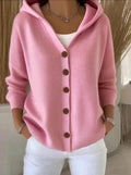 ROBERTA | CARDIGAN IN MAGLIA CON CAPPUCCIO