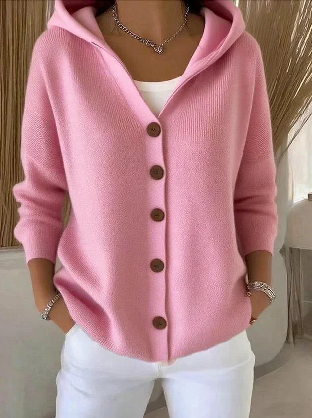 ROBERTA | CARDIGAN IN MAGLIA CON CAPPUCCIO