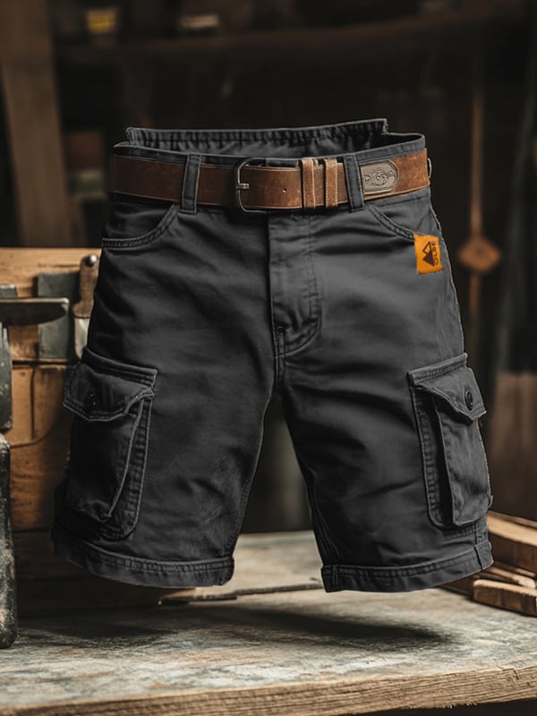 Cazel | Shorts cargo retro con bolsillos múltiples