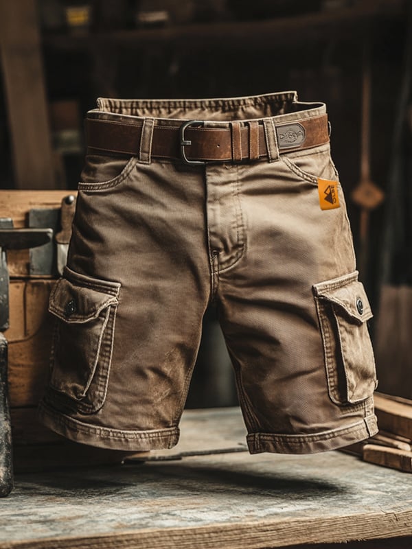 Cazel | Bermuda cargo retro con múltiples bolsillos