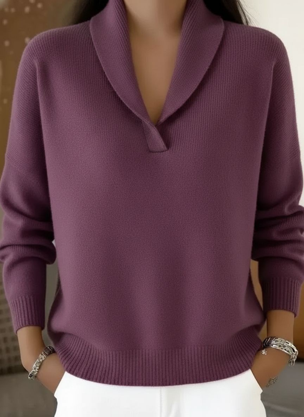 CHIARA | MAGLIONE CON SCOLLO A V