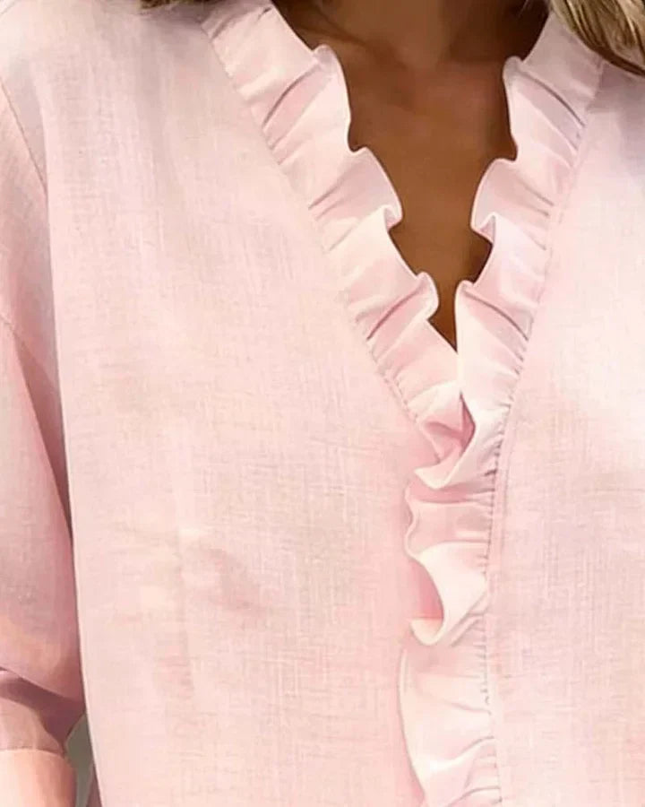 SUSAN | BLUSA CON VOLANTES