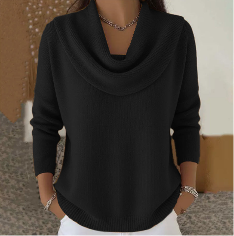 GIULIA | MAGLIONE CON COLLO DRAPPEGGIATO