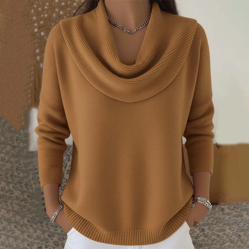 GIULIA | MAGLIONE CON COLLO DRAPPEGGIATO