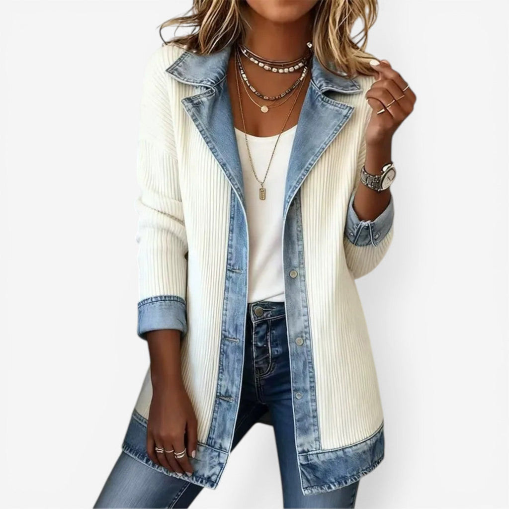 Emilia chaqueta denim blanca