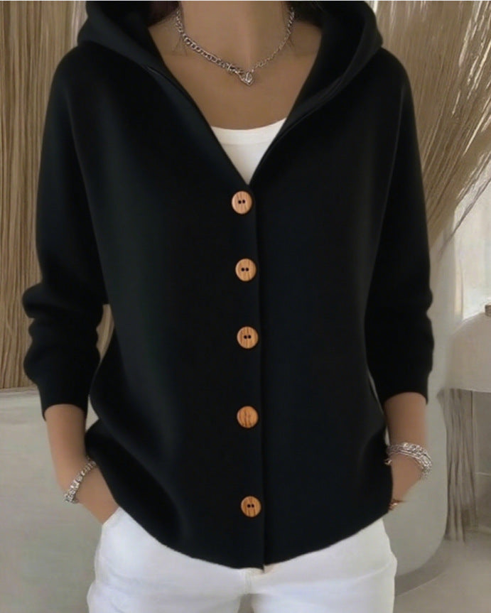 ROBERTA | CARDIGAN IN MAGLIA CON CAPPUCCIO