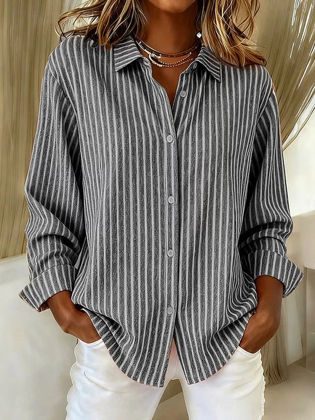GEMMA | CAMICIA A RIGHE CON BOTTONI