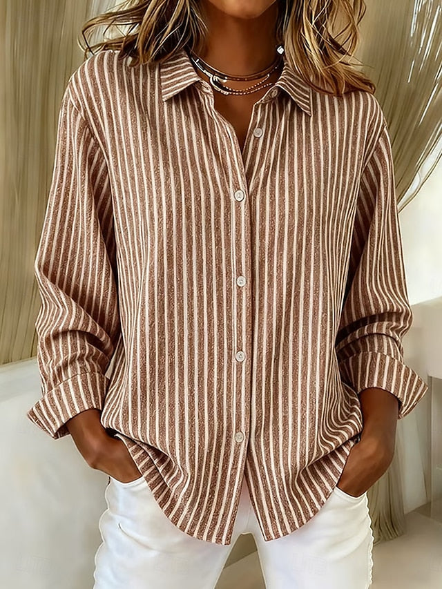 GEMMA | CAMICIA A RIGHE CON BOTTONI