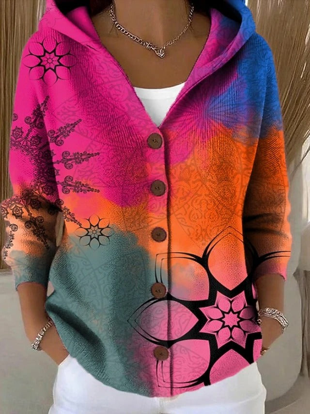ELISA | CARDIGAN FANTASIA CON CAPPUCCIO