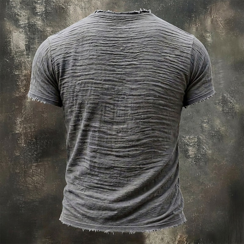 T-SHIRT VINTAGE CON SCOLLO A V | 100% COTONE