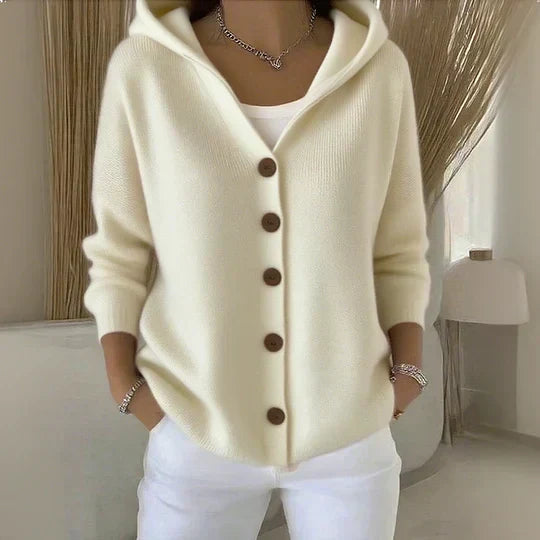 ROBERTA | CARDIGAN IN MAGLIA CON CAPPUCCIO