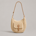 Valentina Bolso de Hombro Tejido - Beige