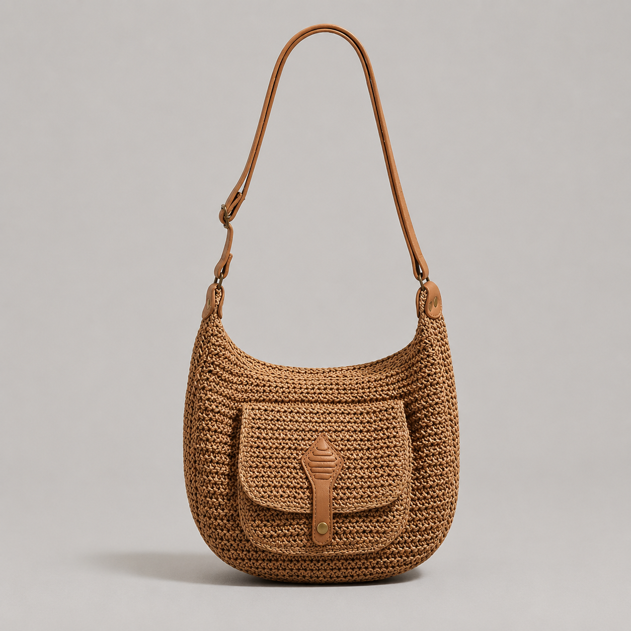 Chiara Bolso de Hombro Tejido - Café