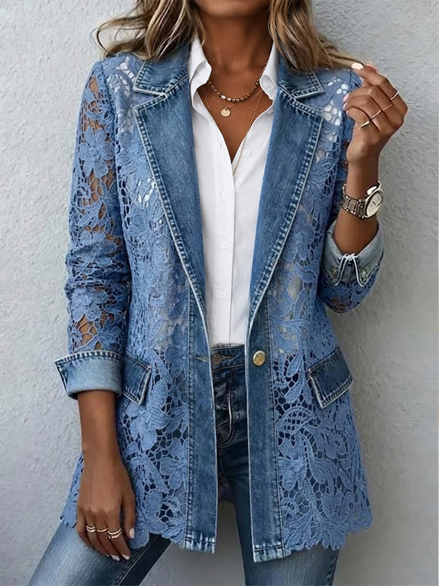 ALICE | BLAZER CON PIZZO FLOREALE