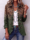 ROMINA | BLAZER LEOPARDATO VERDE CON VOLANT