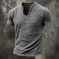 T-SHIRT VINTAGE CON SCOLLO A V | 100% COTONE